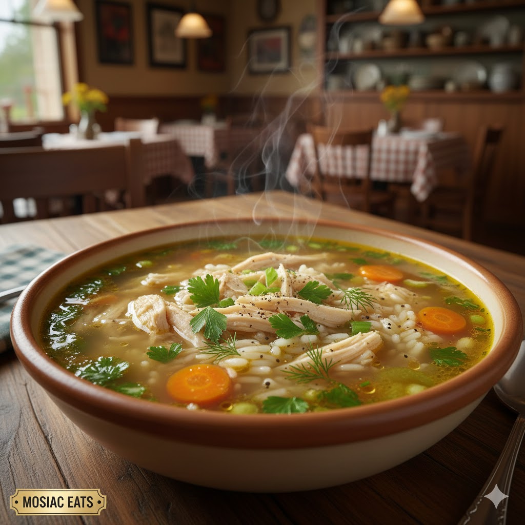 Рисовый суп с курицей