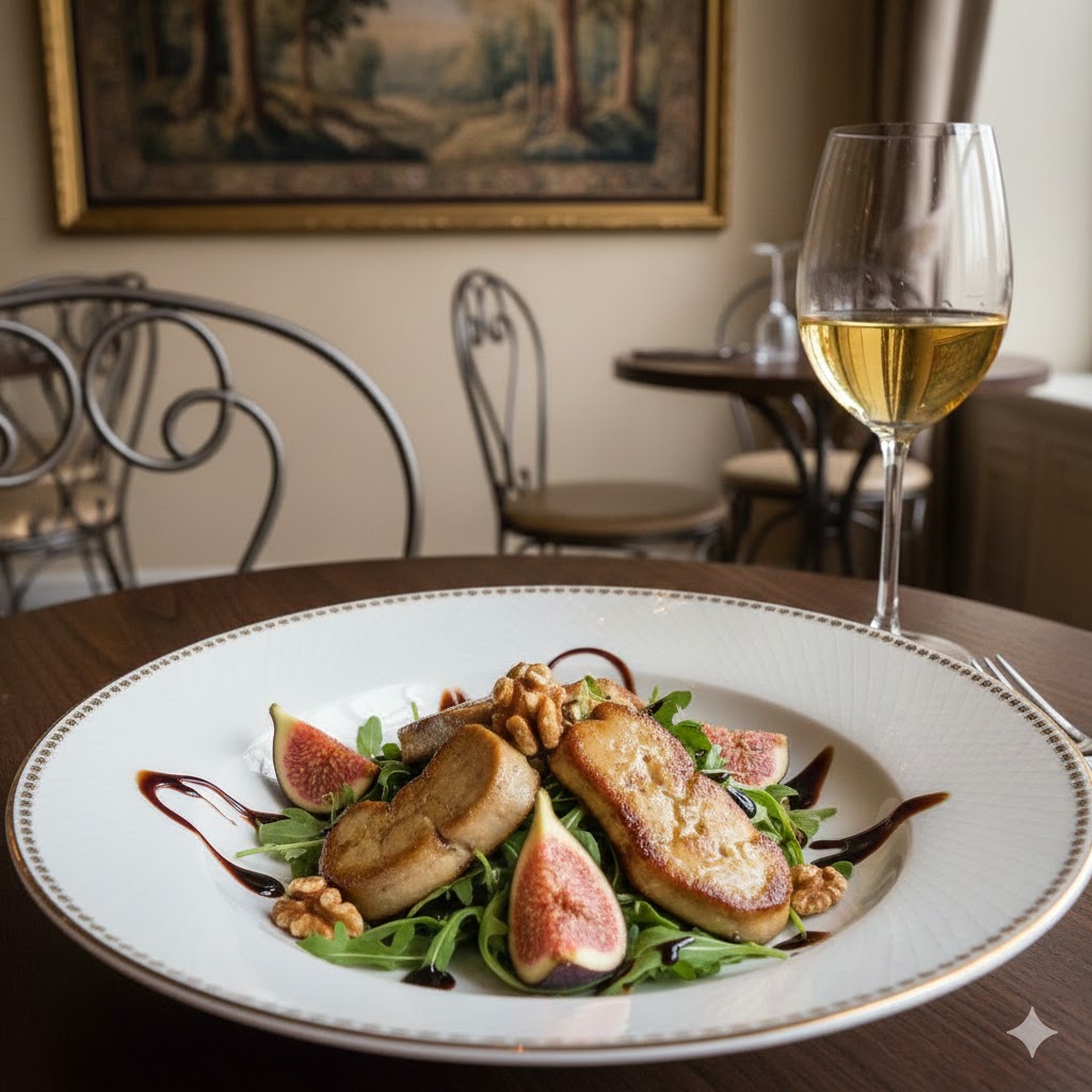 Салат с фуа-гра