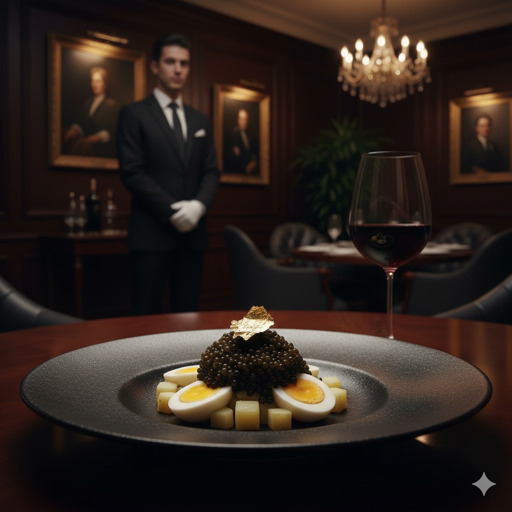 Салат с черной икрой