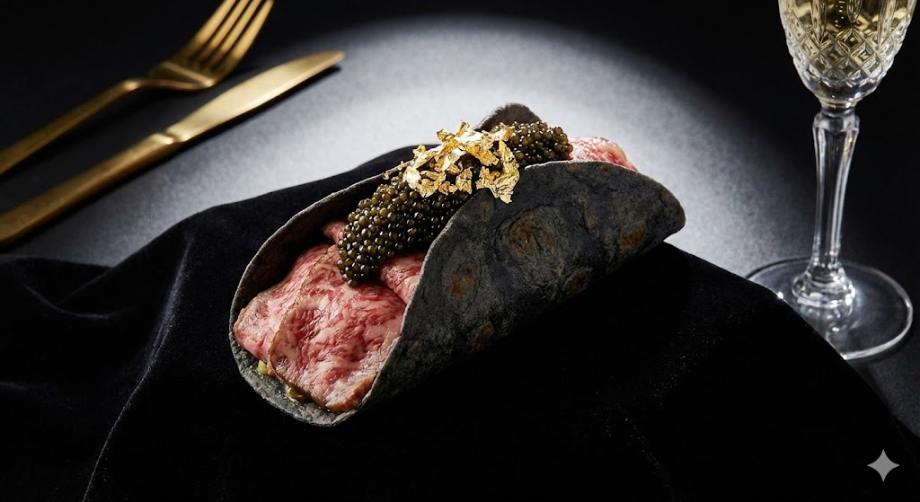 Шаурма с черной икрой